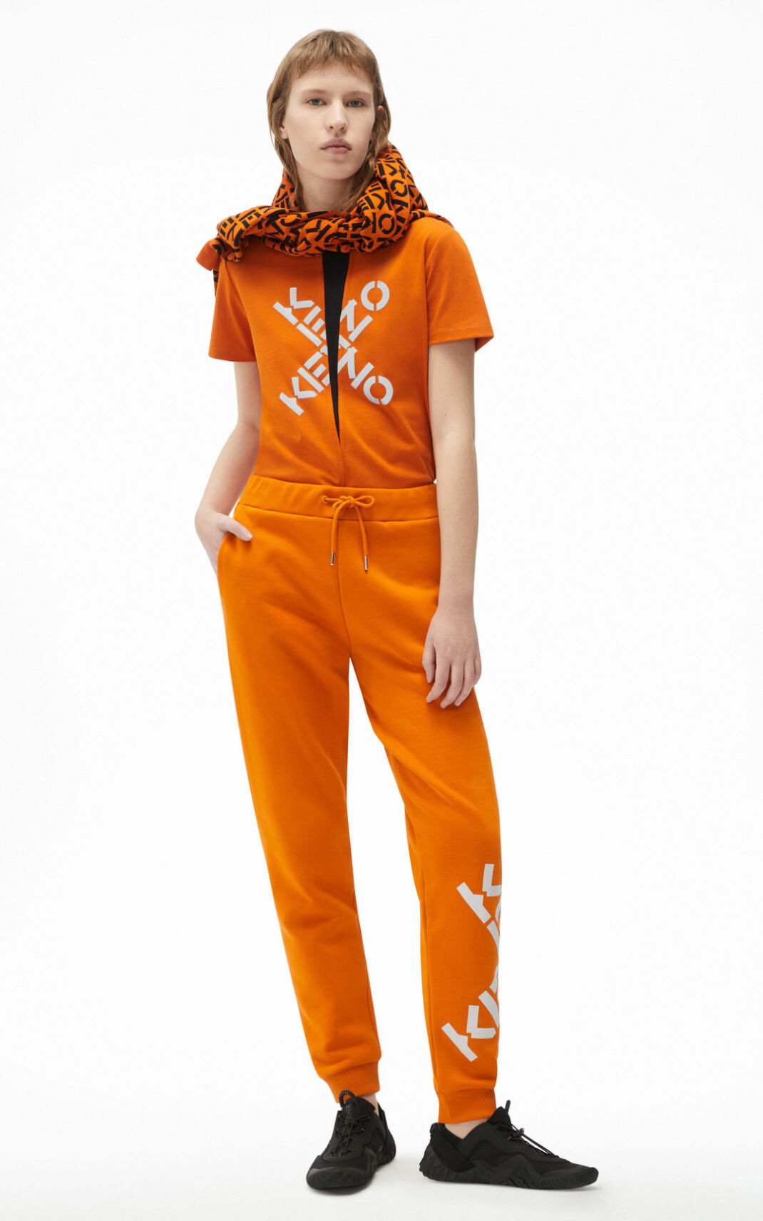 Kenzo Sport Big X Joggingbukser Dame - Dyb Orange DK-545541